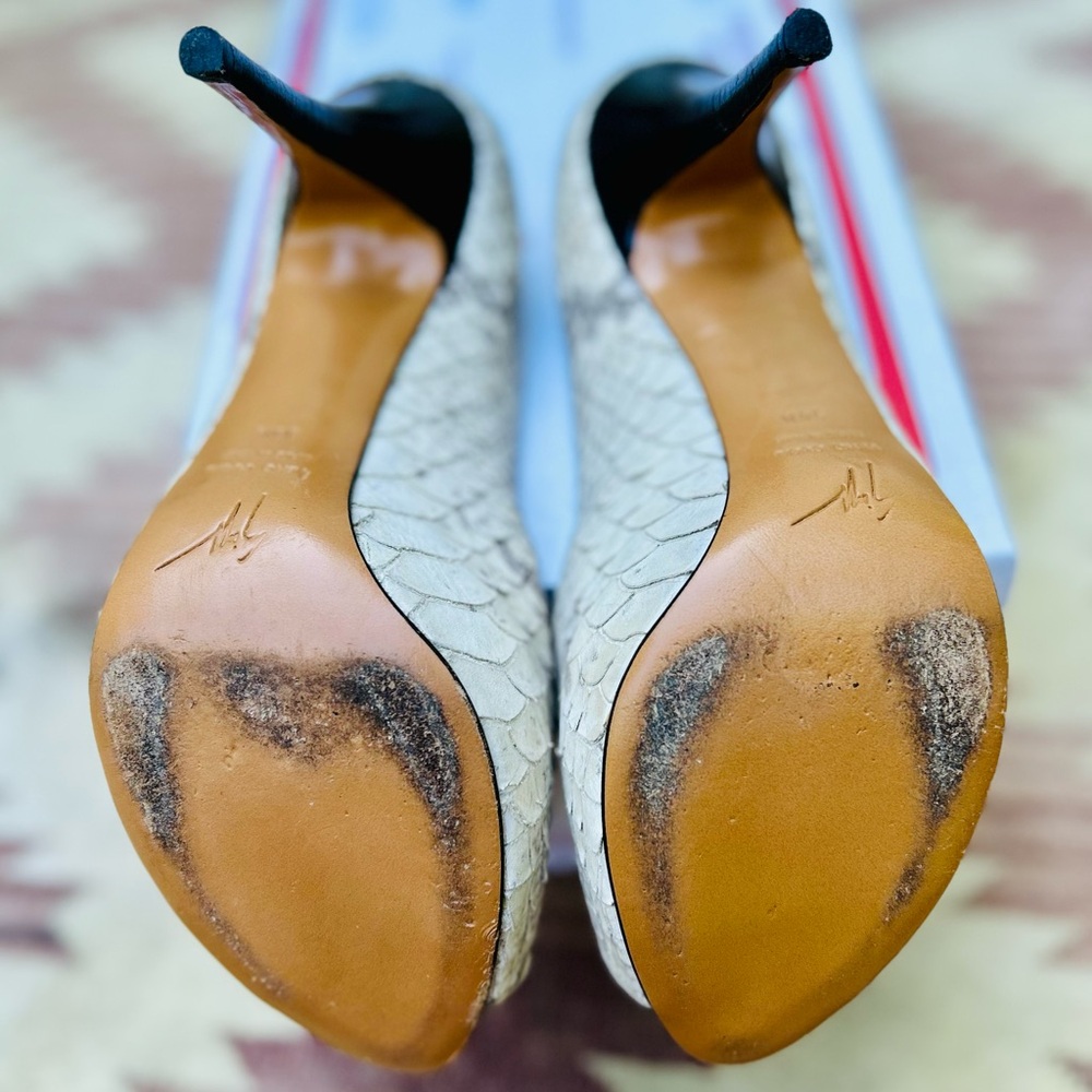 Giuseppe Zanotti - Embossed Python Leather Platfo… - image 8